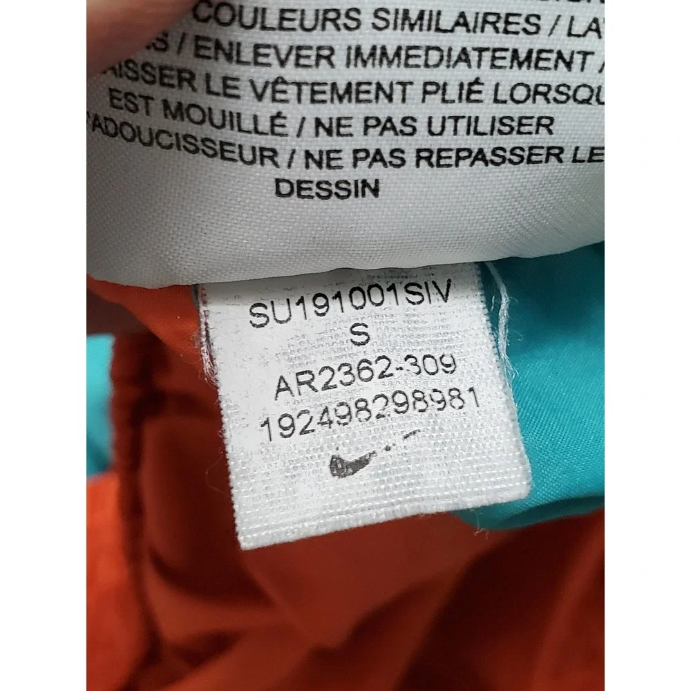 Nike Women Shorts S‎ Teal Colorblock Swimwear AR2362-309 Swim Trunks Logo